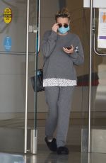 Pregnant EMMA ROBERTS Leaves a Meeting in Century City 02/03/2021