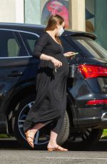 Pregnant EMMA STONE Out and About in Studio City 02/19/2021
