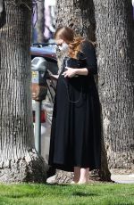 Pregnant EMMA STONE Out and About in Studio City 02/19/2021