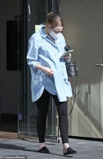 Pregnant EMMA STONE Out in Los Angeles 02/05/2021