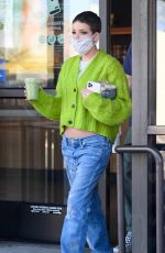Pregnant HALSEY at Starbucks in Los Angeles 02/04/2021