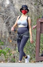 Pregnant HALSEY Out Hiking in Malibu 02/03/2021
