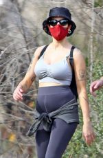 Pregnant HALSEY Out Hiking in Malibu 02/03/2021