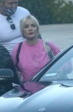 Pregnant HALSEY Show New Platinum Hair Out in Los Angeles 02/08/2021
