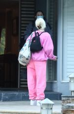 Pregnant HALSEY Show New Platinum Hair Out in Los Angeles 02/08/2021