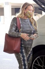 Pregnant HILARY DUFF Arrives in Los Angeles 02/12/2021