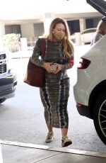 Pregnant HILARY DUFF Arrives in Los Angeles 02/12/2021
