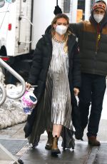 Pregnant HILARY DUFF on the Set of Younger in New York 02/09/2021