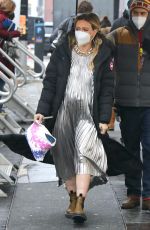 Pregnant HILARY DUFF on the Set of Younger in New York 02/09/2021