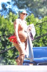 Pregnant HILARY DUFF Out and About in Los Angeles 02/27/2021