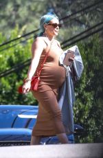 Pregnant HILARY DUFF Out and About in Los Angeles 02/27/2021