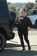 Pregnant HILARY DUFF Out at a Park in Los Angeles 02/20/2021