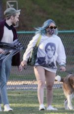 Pregnant HILARY DUFF Out with Her Dog in Los Angeles 02/26/2021