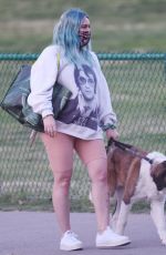 Pregnant HILARY DUFF Out with Her Dog in Los Angeles 02/26/2021