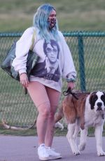 Pregnant HILARY DUFF Out with Her Dog in Los Angeles 02/26/2021