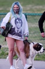 Pregnant HILARY DUFF Out with Her Dog in Los Angeles 02/26/2021