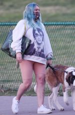 Pregnant HILARY DUFF Out with Her Dog in Los Angeles 02/26/2021