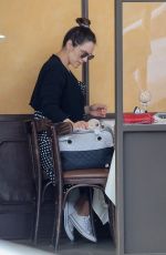 Pregnant KATHARINE MCPHEE at Il Pastaio in Beverly Hills 02/15/2021