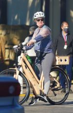 Pregnant KATY PERRY Riding a Bike Out in Santa Barbara 01/31/2021