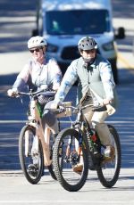 Pregnant KATY PERRY Riding a Bike Out in Santa Barbara 01/31/2021