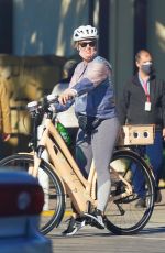 Pregnant KATY PERRY Riding a Bike Out in Santa Barbara 01/31/2021