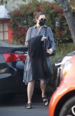 Pregnant MANDY MOORE Out and About in Los Angeles 02/08/2021