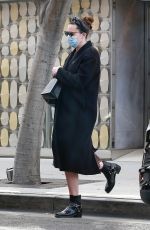 Pregnant MANDY MOORE Shopping on Rodeo Dr. in Beverly Hills 01/31/2021