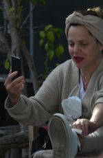 Pregnant MENA SUVARI Out on Valentine