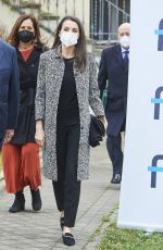 QUEEN LETIZIA OF SPAIN Arrives at Foundation for Help Against Drug Addiction Meeting in Madrid 02/02/2021