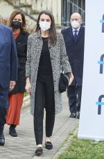 QUEEN LETIZIA OF SPAIN Arrives at Foundation for Help Against Drug Addiction Meeting in Madrid 02/02/2021