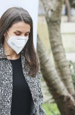 QUEEN LETIZIA OF SPAIN Arrives at Foundation for Help Against Drug Addiction Meeting in Madrid 02/02/2021