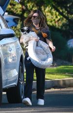 RACHEL BILSON Out with Her Dog in Los Angeles 02/21/2021