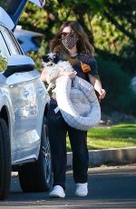RACHEL BILSON Out with Her Dog in Los Angeles 02/21/2021
