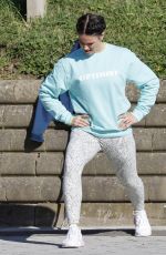 REBEKAH VARDY Practicing a Lifts Out in London 02/26/2021