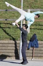 REBEKAH VARDY Practicing a Lifts Out in London 02/26/2021