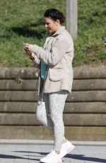 REBEKAH VARDY Practicing a Lifts Out in London 02/26/2021