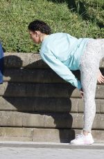 REBEKAH VARDY Practicing a Lifts Out in London 02/26/2021