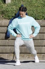 REBEKAH VARDY Practicing a Lifts Out in London 02/26/2021