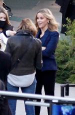 REESE WITHERSPOON and JULIANNA MARGUILES on the Set of The Morning Show 02/17/2021