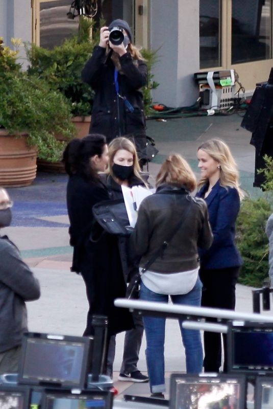 REESE WITHERSPOON and JULIANNA MARGUILES on the Set of The Morning Show 02/17/2021