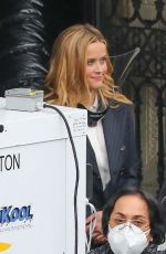 REESE WITHERSPOON on the Set of Morning Show in Los Angeles 02/09/2021