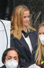 REESE WITHERSPOON on the Set of Morning Show in Los Angeles 02/09/2021