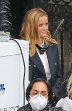 REESE WITHERSPOON on the Set of Morning Show in Los Angeles 02/09/2021