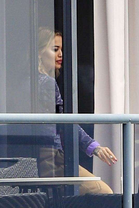 RITA and ELENA ORA in a Quarantine Hotel in Sydney 02/12/2021