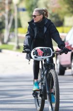 ROBIN WRIGHT and Clement Giraudet Out Riding Bikes in Los Angeles 02/11/2021