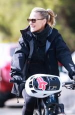 ROBIN WRIGHT and Clement Giraudet Out Riding Bikes in Los Angeles 02/11/2021