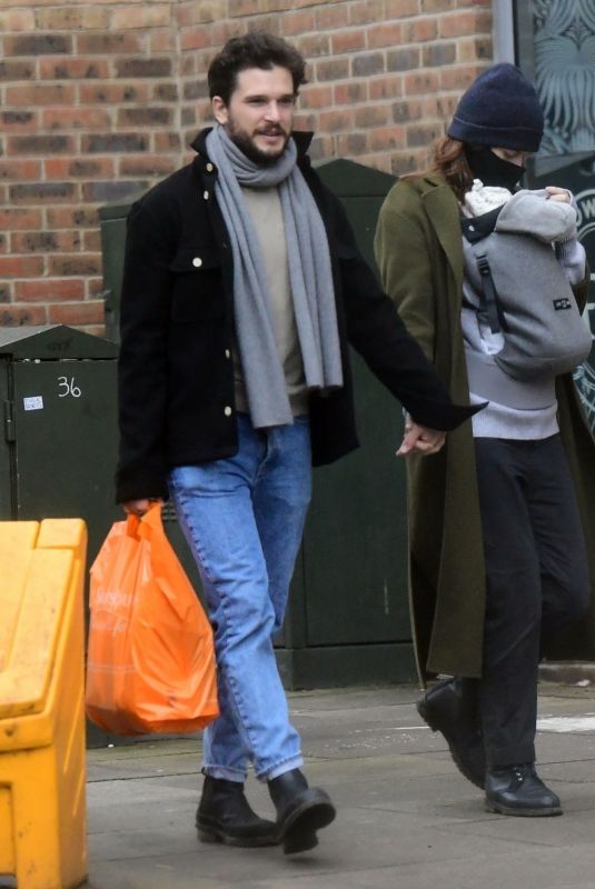 ROSE LESLIE and Kit Harington Out in London 02/16/2021