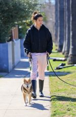 SARA SAMPAIO Out with Her Dogs in Los Angeles 02/18/2021