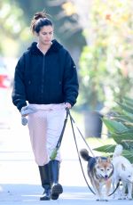 SARA SAMPAIO Out with Her Dogs in Los Angeles 02/18/2021