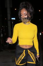 SAWEETIE Arrives at Catch LA in West Hollywood 02/26/2021